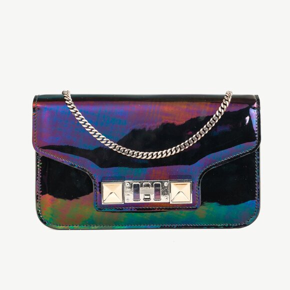 Proenza Schouler PS11 Oil Slick Leather Chain Wallet - Picture 1 of 13